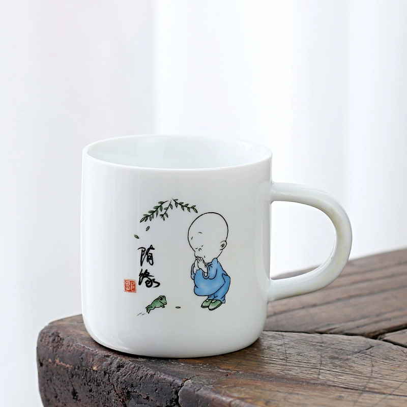 1VPK белая porcelain чашка чая керамическая для мастера чая, подождав, чтобы использовать резинку против ожогов, 6 установленных бокалов