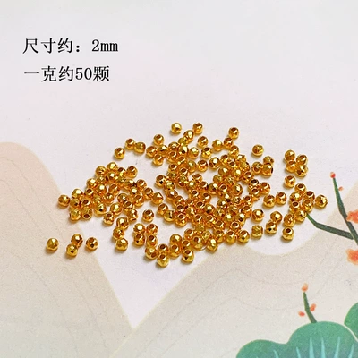 S925 Silver Gold-Plated 2mm Zərgərlik ara hissələri - approximately-40-pieces-per-gram-of-2mm-disco-beads