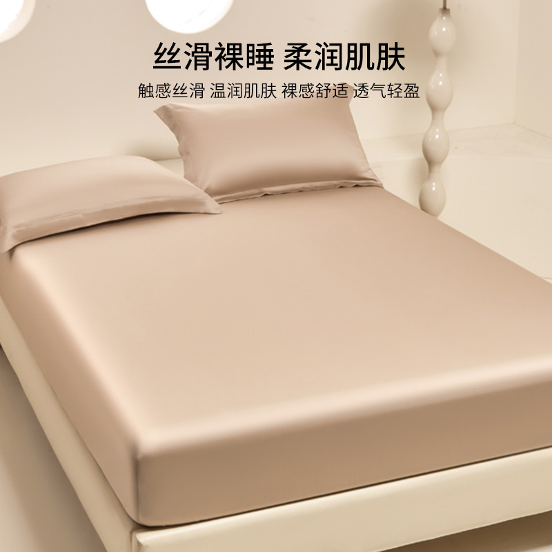 Nueva sábana de verano de seda de hielo fresco de una sola pieza de verano, funda protectora de colchón de una sola funda de cama, nuevo estilo 2025