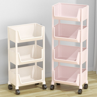 Storage Rack Floor-Standing Multi-Layer Trolley Student Study Dormitory Bedroom Bedside Snack Sundry Storage Rack