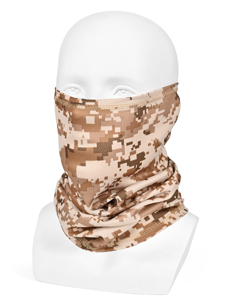 Pañuelo de seda de camuflaje para casco, pañuelo para la cabeza para pesca al aire libre, máscara de protección solar para el cuello de verano, transpirable para ciclismo y deportes.