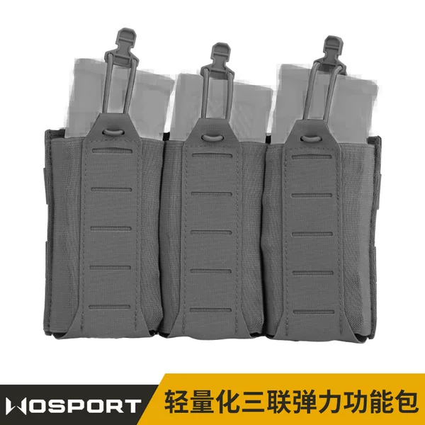 Wosport Lightweight Triple Elastic Functional Bag 5.56/7.62 Multifunctional Tactical Molle Cosmetics Bag