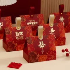 结婚喜糖盒婚礼伴手礼礼盒喜糖盒子手提盒喜糖盒空盒婚庆用品批发