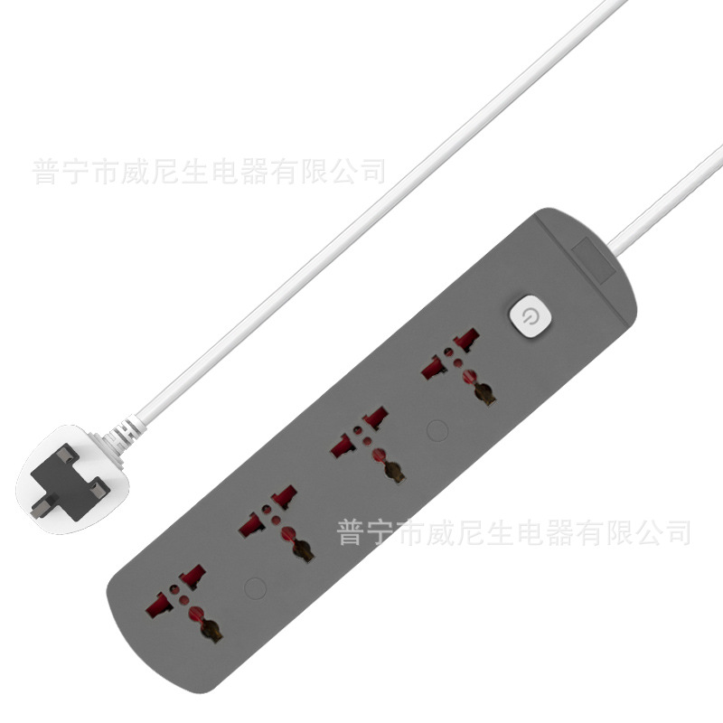 Gelistar外贸插座大功率万能通用孔英规欧规有线带开关多位孔排插