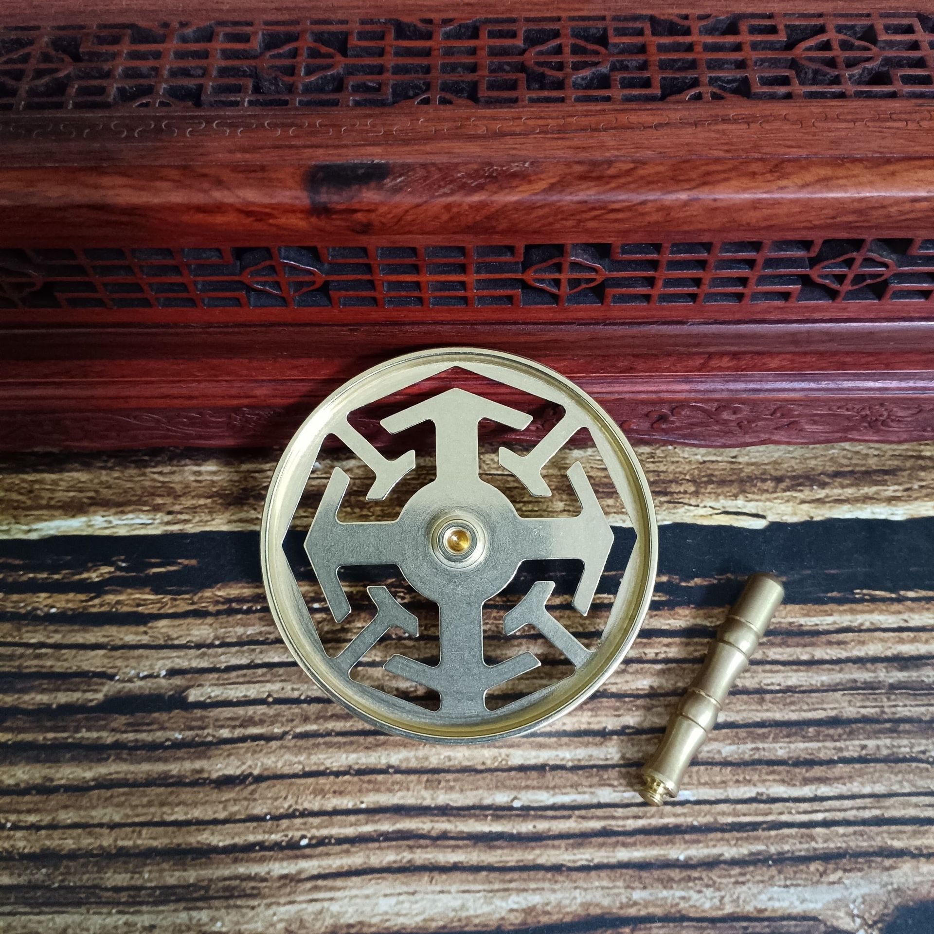 황동 자연 색상 6.0 크로스 다이아몬드 구리 핸들