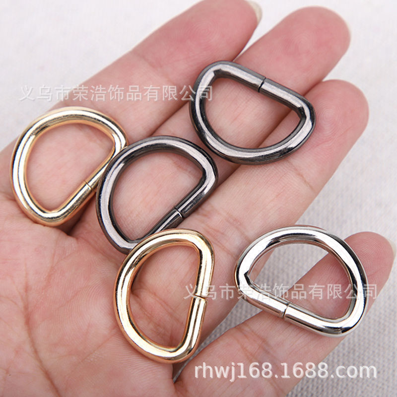 厂家直销金属D字扣    五金铁质D字环  箱包半圆D字形圆扣