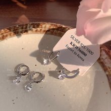 水滴水钻耳扣女清透高级感耳环简约小众耳坠耳饰时尚韩系气质耳扣
