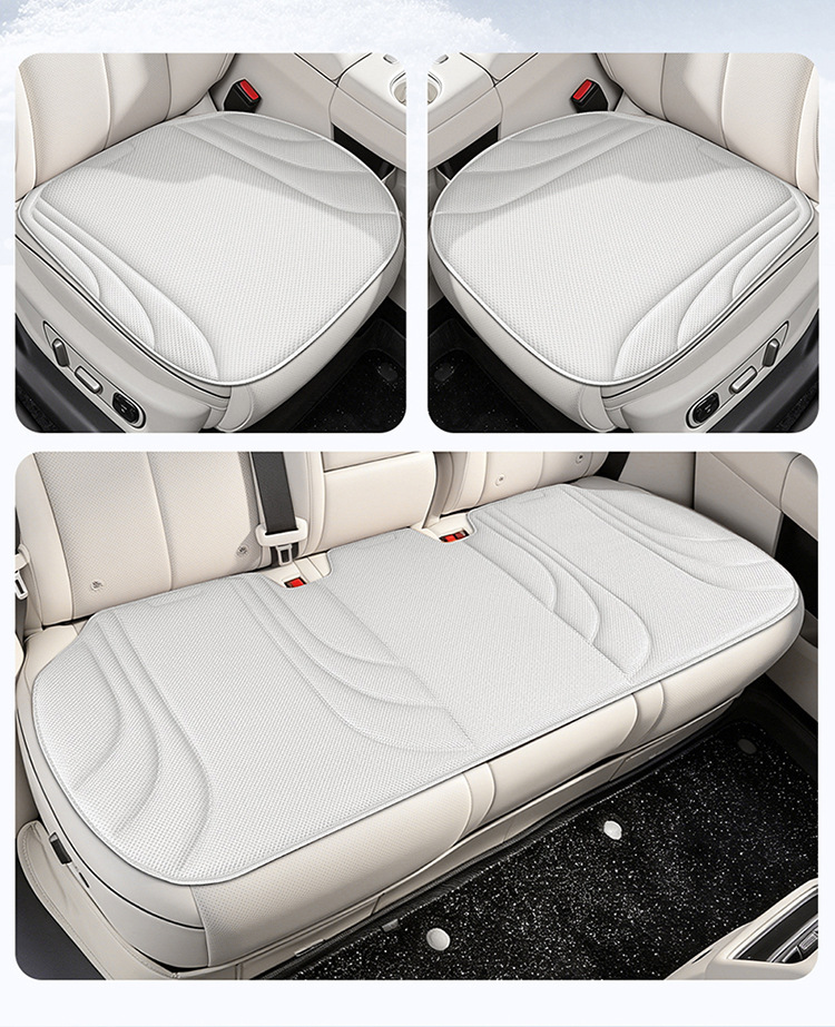 Car Seat Cushion Three-Piece Set/Single Seat Universal for All Seasons in Stock, Car Seaweed Seat Cushion Front Row Single-Piece Seat Square Cushion