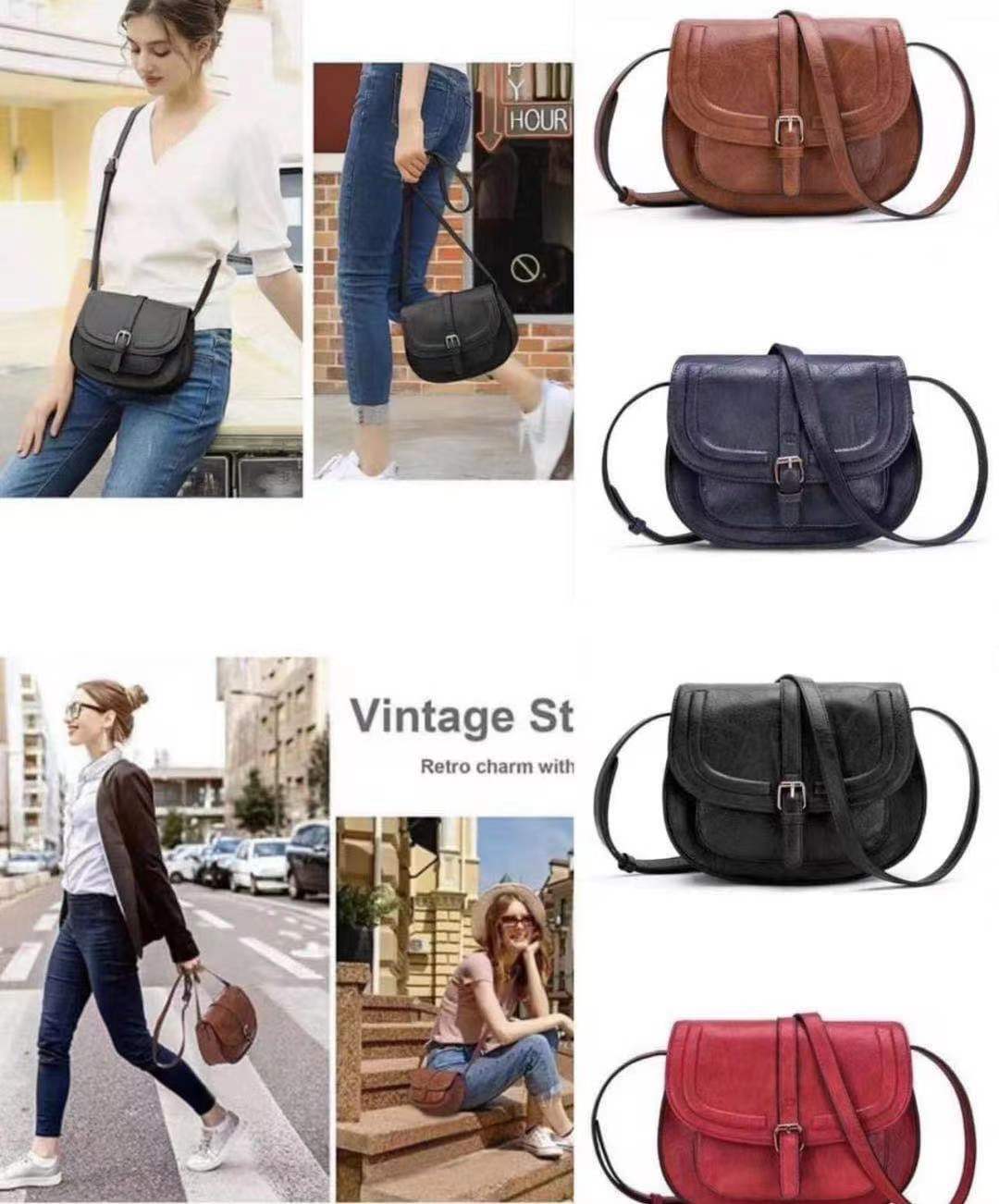 2022 nuevo harbourwind vintage saddle bag versátil de un hombro crossbody bolsa de mujer moda europea y americana mujer bolsa semiredonda mujer pic 1