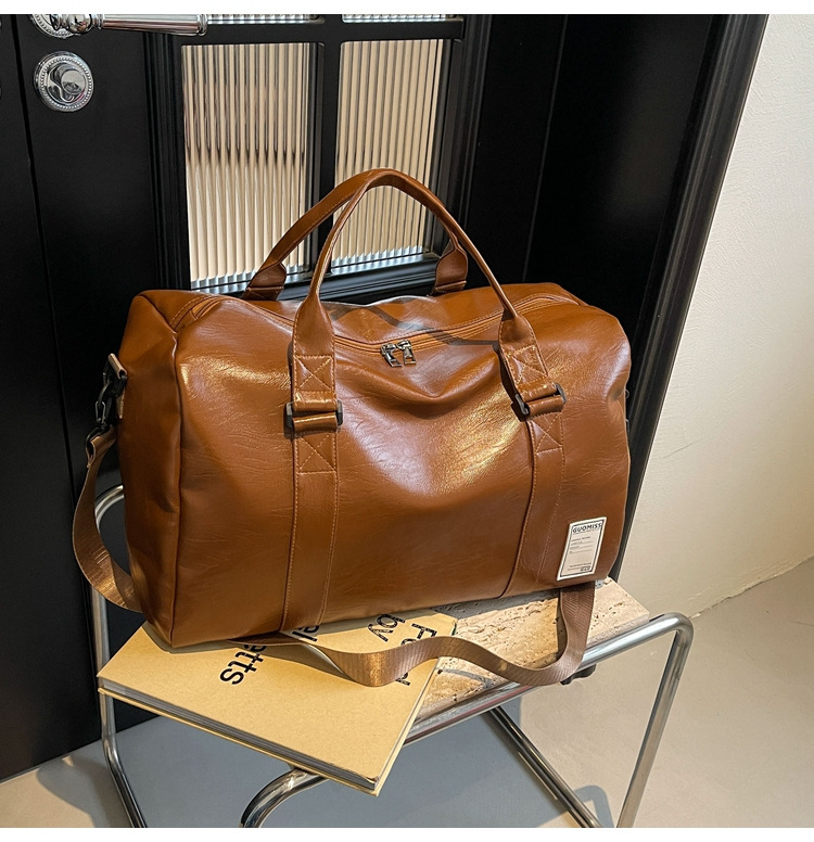 Men's high-end travel bag, large-capacity sports and fitness bag, women's leather travel clothes, luggage bag for men undefined