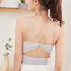 Summer silk sexy sports bra, breast tightener, T-shirt, underwear, for small vest, V-neckline