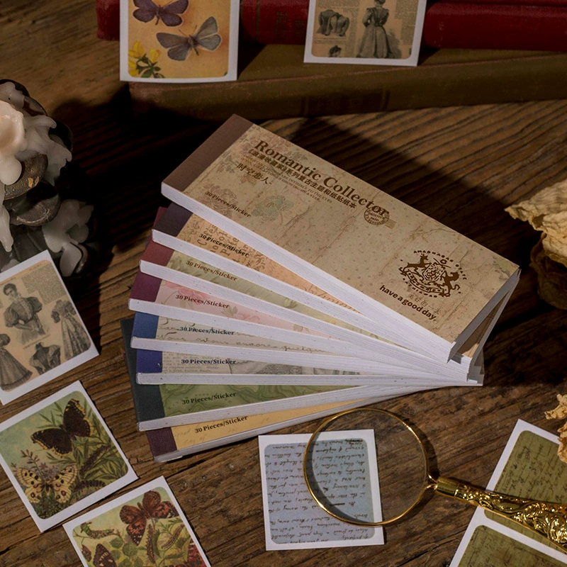 Романтический Коллекционер серии полосы и бумажные наклейки красивые Ретро Искусство РУКОВОДСТВО наклейки 8