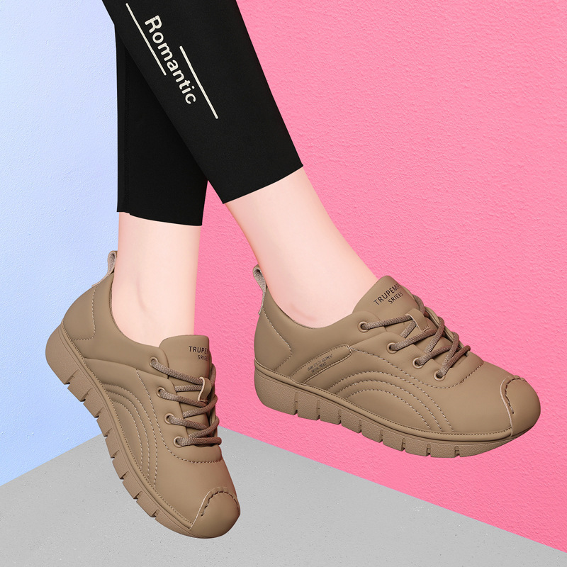 Gold Rabbit Soft Sole Bread Shoes Women's 2025 Spring and Autumn New Plaid Flat Casual Running Easiest for Match Lightweight Sports Shoes Gold Rabbit Soft Sole Bread Shoes Women's 2025 Spring and Autumn New Plaid Flat Casual Running Easiest for Match Lightweight Sports Shoes