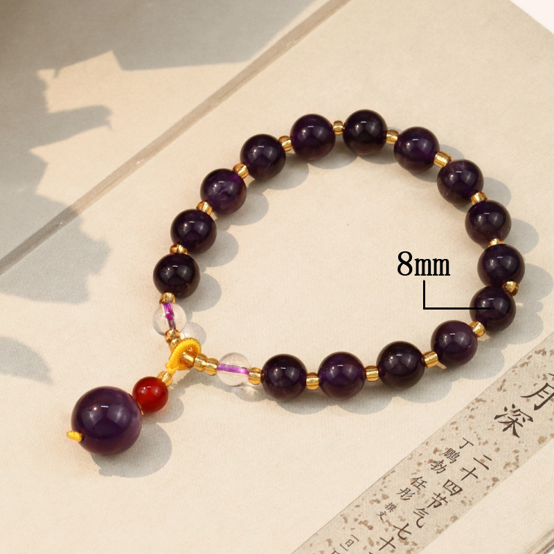 Fashion Amethyst Simple Jewelry Natural Amethyst Pendant Bracelet display picture 2