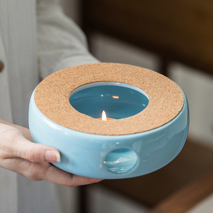 Ceramic Colored Tea Warmer Candle Tea Stove Flower Teapot Insulation Heating Stove Glass Pot Heating Base Heartwarming