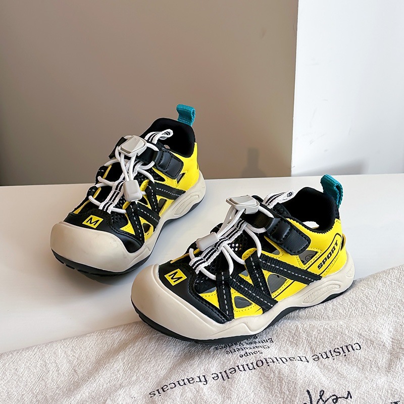 New Children's Closed Toe Sandals Breathable Casual Shoes For Girls Soft Sole Hollow Out Outdoor Beach Shoes For Boys_voghion.com