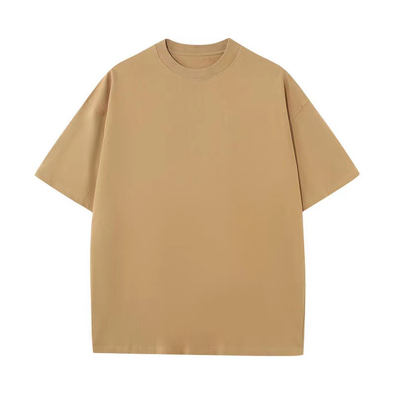 230g camiseta de manga corta hombre cuello pequeño cuello redondo algodón suelto hip-hop estilo lesbiano americano camiseta de hombro de moda