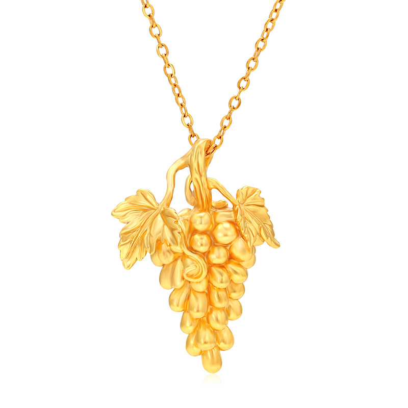 Colgante único dorado de 24K sin cadena