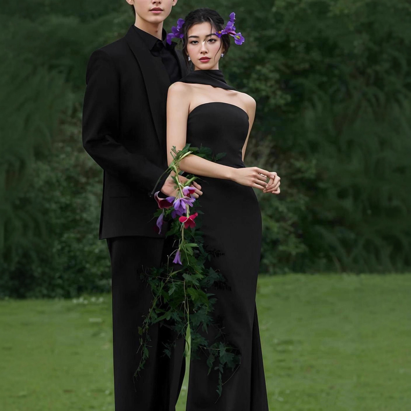 Evening Dress, Accessible Luxury Niche, Beautiful Travel Photography, Black Fishtail Tube Top, Light Wedding Dress, Photo Studio Photo, Retro Elegant Dress