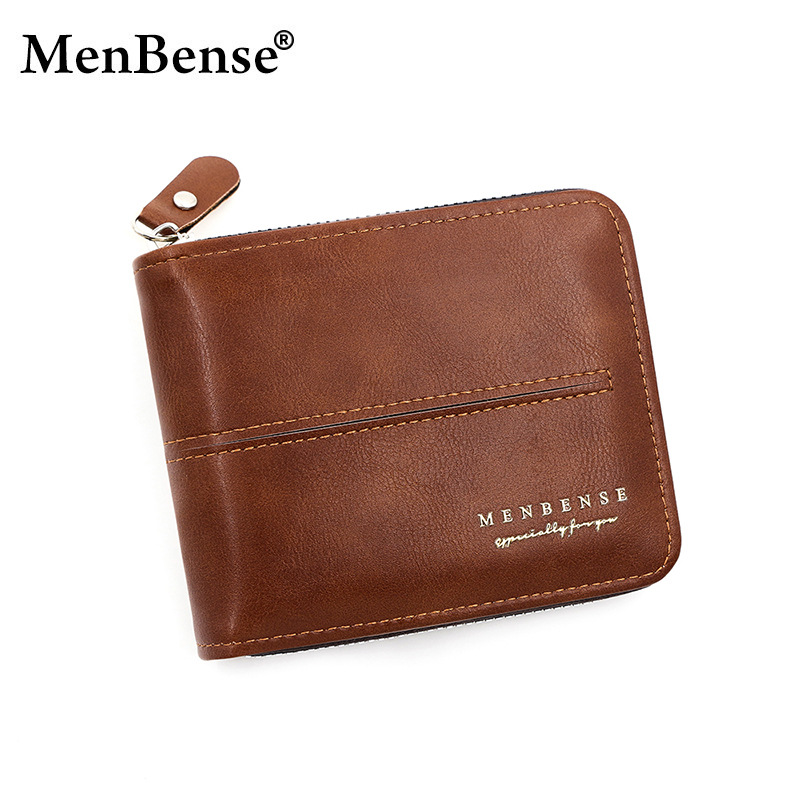 Bolso corto de moda para hombres, bisagra de cinturón de gran capacidad, bolso de cambio, cartera de múltiples tarjetas, fábrica al por mayor