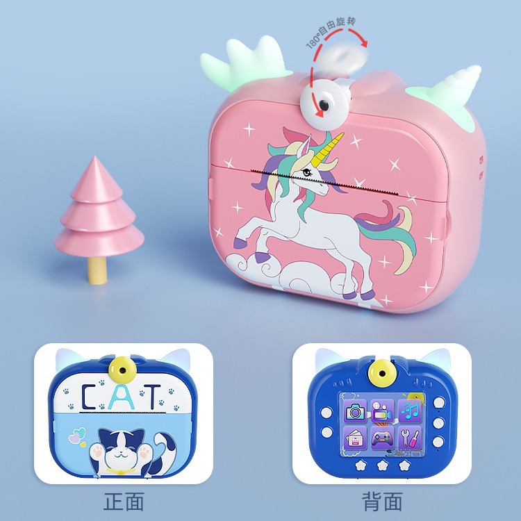 Cámara de impresión instantánea para niños, transfronteriza, nueva, térmica, automática, de alta definición.