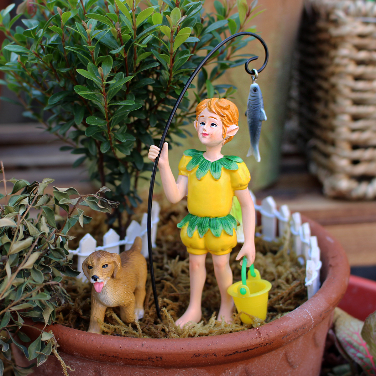  rural flower fairy Angel Garden plug-in garden terrace resin elf plug-in decoration gift