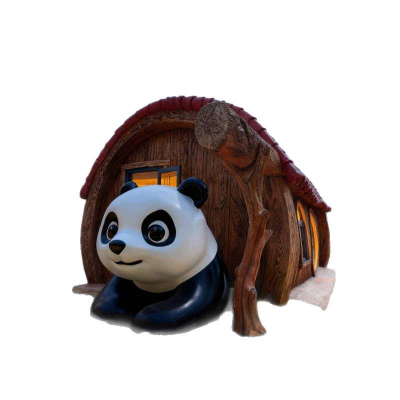 Casa de madera en forma de red Alojamiento residencial móvil Características de cuento de hadas Bosque Casa de frutas Casa de hongos Punto escénico Hotel de vacaciones Restaurante