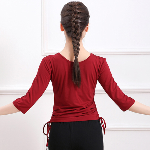 Dance Practice Clothes for Women - Spring and Summer Modal Chinese Dance and Modern Dance Outfits for Adult Art Exam Dance Wear Top