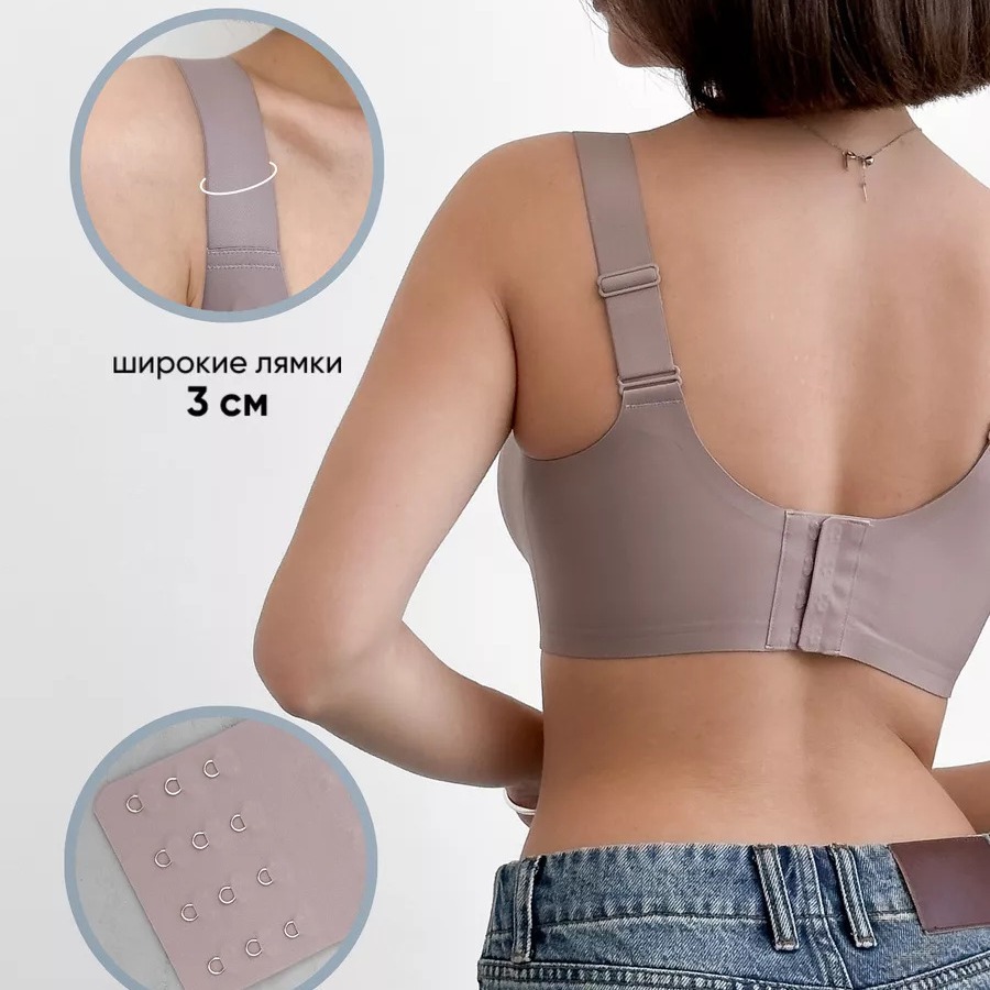 Plus Size Wire-Free Strapless Bra For Women Seamless Comfort CF Cup Lingerie Reduces Side Fat Prevents Sagging_voghion.com