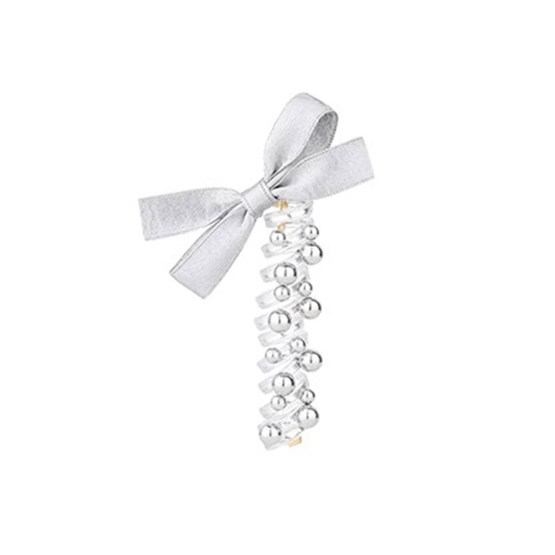 Línea telefónica de burbuja trenzada cabello de arco de plata anillo de cabello 2025 nuevo artefacto de cabello trenzado cabello de cola de caballo