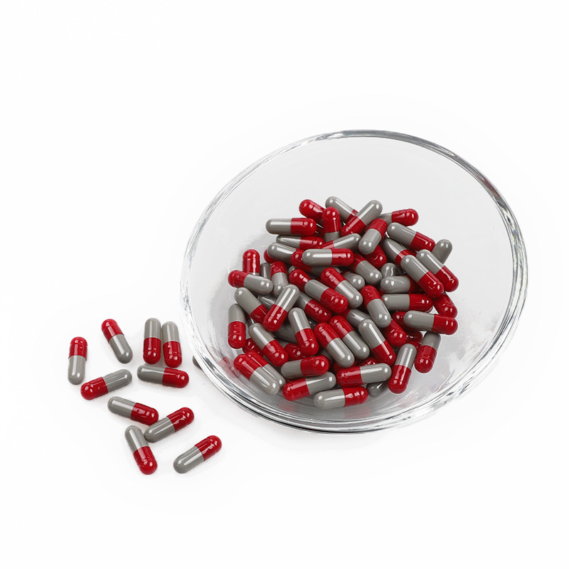 工厂直销红灰胶囊0号明胶胃溶胶囊空心胶囊壳批发