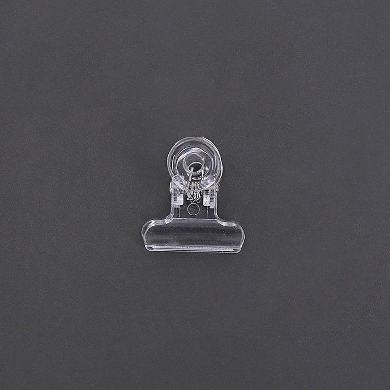 Clip de cola de milano transparente creativo Carpeta de datos de estilo ins para estudiantes, material de oficina de aprendizaje, clip de cola larga, clip de factura pequeño