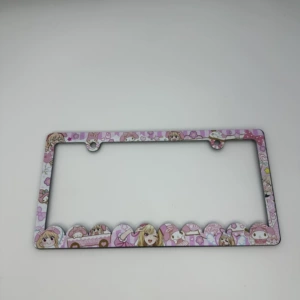 Suitable for US-standard plastic license plate frames, cartoon character personalized ABS American-style car license plate frame customization
