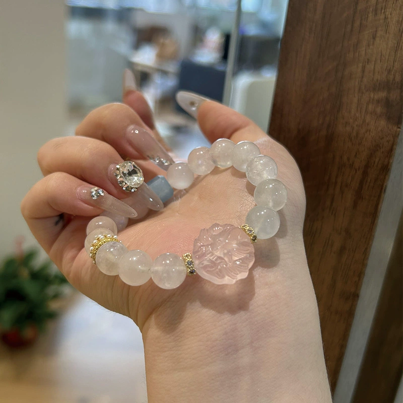Чайн Эм Crystal натуральный камень, бисерный браслет, ювелирные изделия, лунный камень