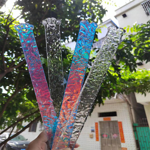 Colorful Acrylic Ruler Transparent Water Ripple Ruler Heart Bump Cat Claw Beat Bone Ruler