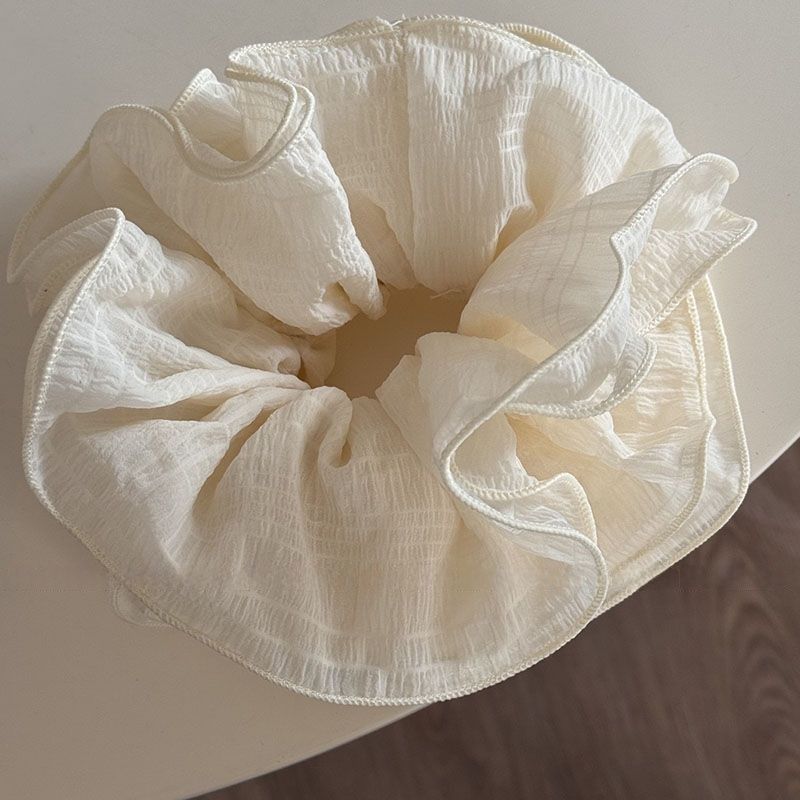 Coreano super grande encaje intestino anillo de cabello para mujeres de alta calidad elástica correa de goma duradera toallas cuadradas para cabello