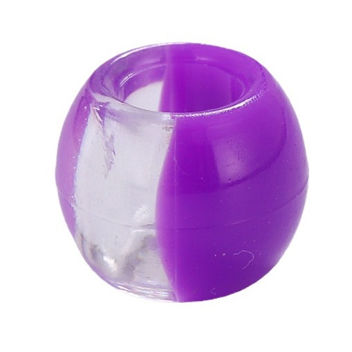 Joyería de bricolaje acrílico cuentas sueltas color caramelo gran agujero barril cuentas hechas a mano material de cuentas sucia trenza de plástico cuentas redondas anillo de pelo