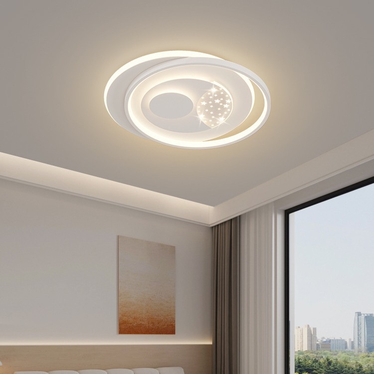Estrellas lujosas en blanco 2023 sala de estar simple paquete de atmósfera nueva lámpara de techo de luz luz de techo de luz blanca completa