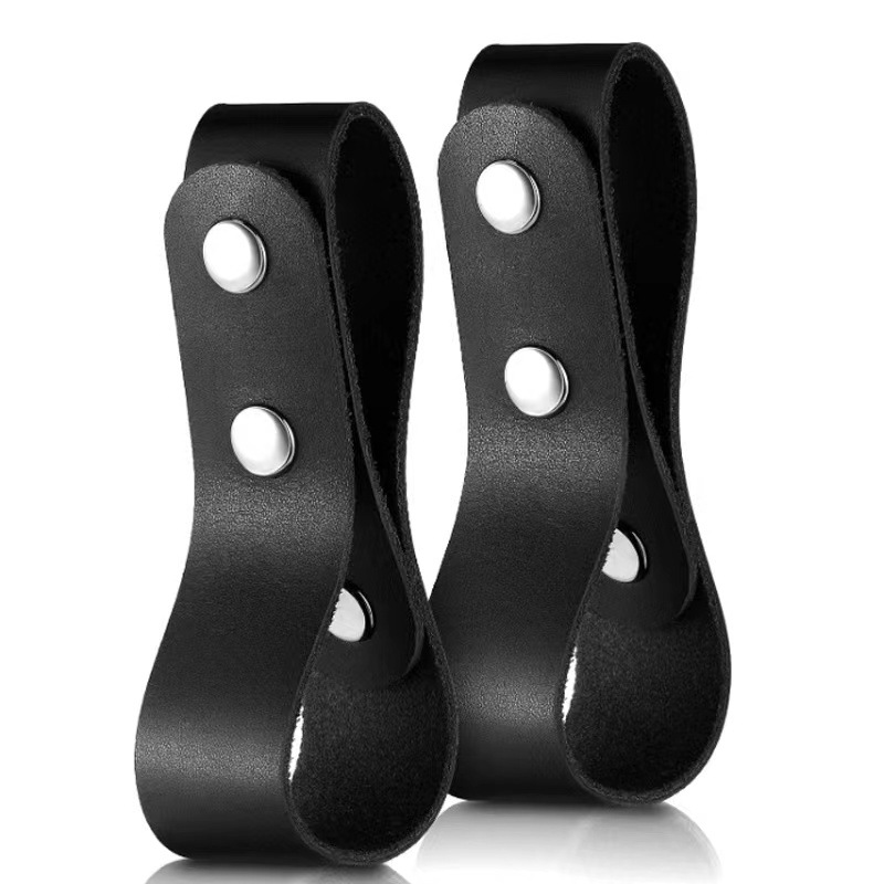 Cross-border spot leather leather outdoor whip waist hanging belt riding whip binding plate with household whip wall hanging