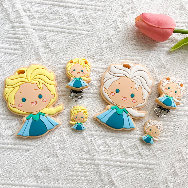 [1/3/10pcs BPA Free Cartoon Silicone Bead/Teether/Clip Food G]