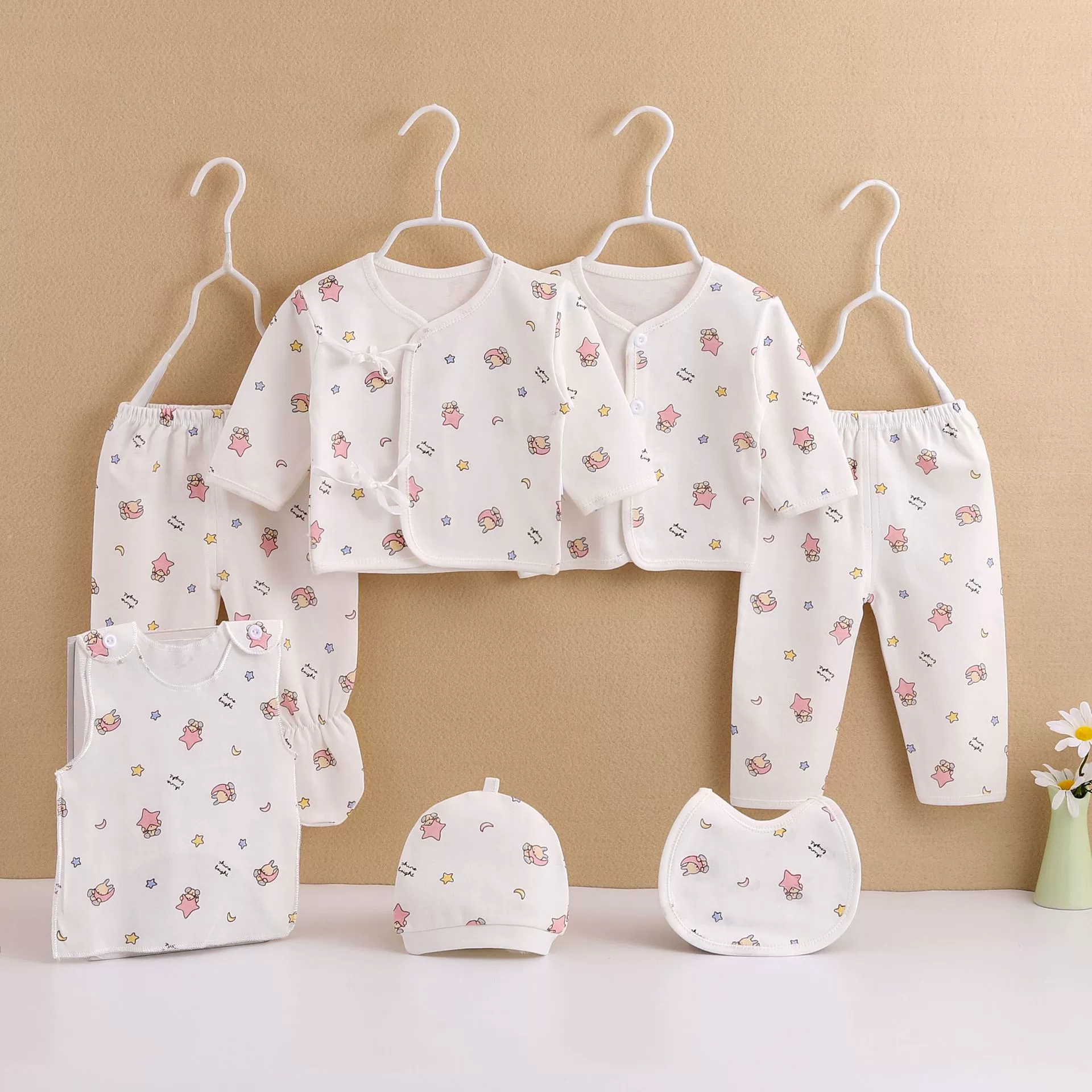Plastic children's set for new born, sweater, combed cotton