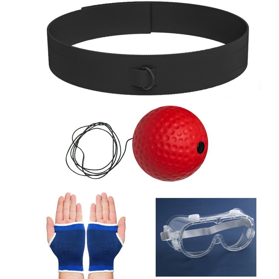 Boxeo de reacción montado en la cabeza bolas de entretenimiento de descompresión para niños bolas de velocidad mágica entrenador de boxeo de ojos para adultos