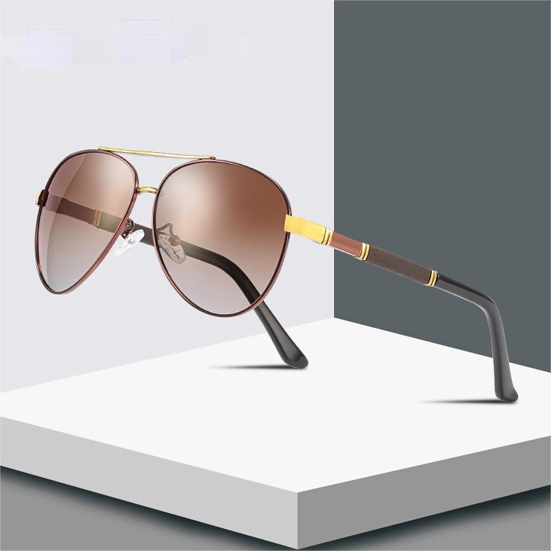 New men's polarized sunglasses 195 classic two -color gradient lens…