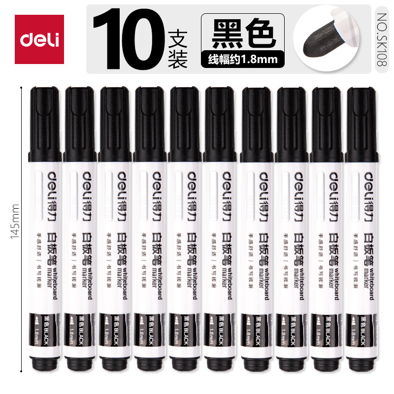 Delit Oil-based Whiteboard lápiz de secado rápido impermeable de gran capacidad sin decoloración lápiz de marca de cabeza gruesa lápiz de cabeza grande tinta de aceite