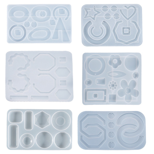 38 types of Epoxy Earring Molds Crystal Stone Ancient Style Hollow Pendant Earrings Earrings Resin Jewelry Silicone Molds