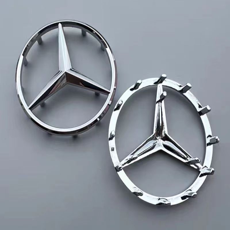 Suitable for Mercedes-Benz Steering Wheel Logo 52mm Thin Stem 52mm Thick Stem 58mm Thick Stem 57mm Thick Logo Decoration