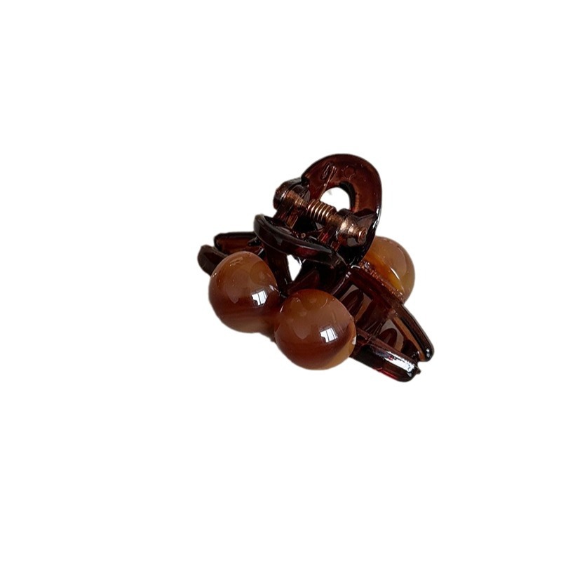 Pinza para el cabello de bola redonda de color ámbar pequeña y linda pinza para el cabello lateral todo fósforo diario pequeña pinza para el cabello accesorios para el cabello femenino