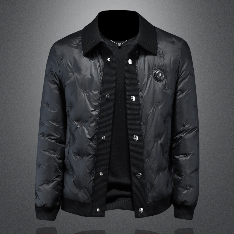 Demi-season knitted trend down jacket for leisure