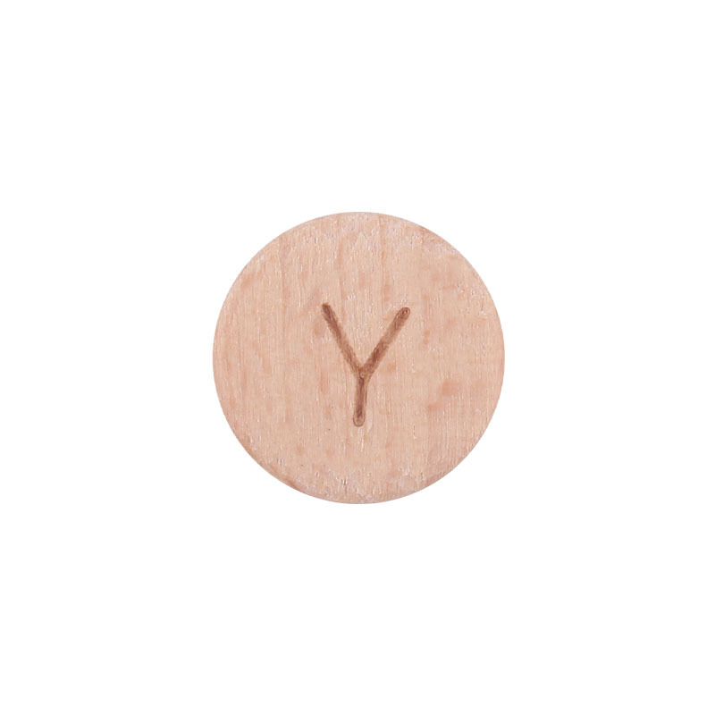 15mm redondo 26 letras inglesas haya joyería tesoro nombre palabra DIY chupete cadena mordedor pulsera DIY Accesorios