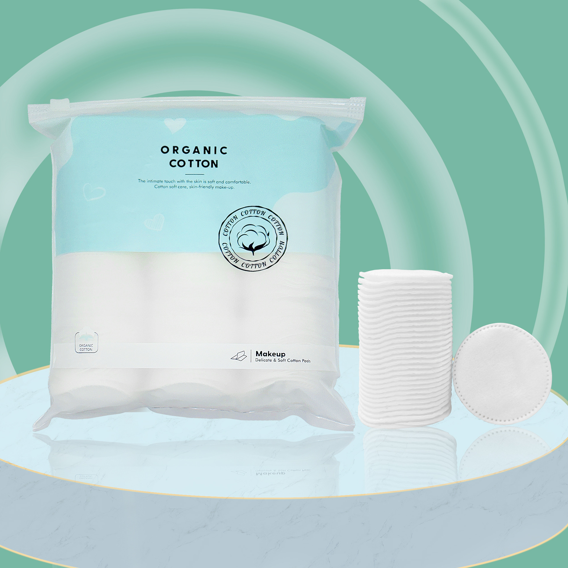 Desmaquillante desechable Almohadilla de algodón de maquillaje gruesa Toalla de limpieza especial para salón de belleza Almohadilla de algodón Redondo OEM personalizado ODM